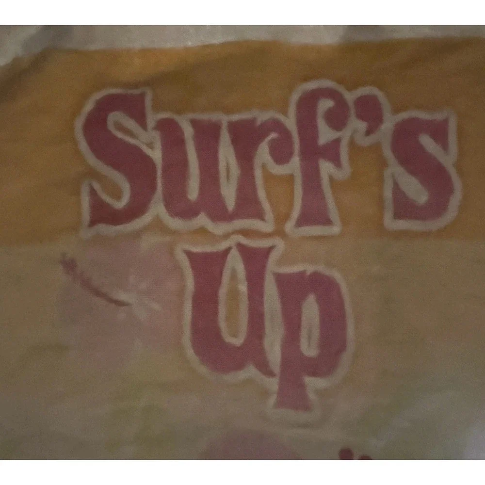 Snoopy Peanuts Surf's Up‎ Beach Towel 2010 Swimming Surfing Dog Woodstock 55x29